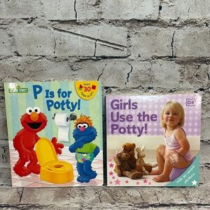 Sesame Street P is for Potty! And Girls Use the Potty! Book Bundle